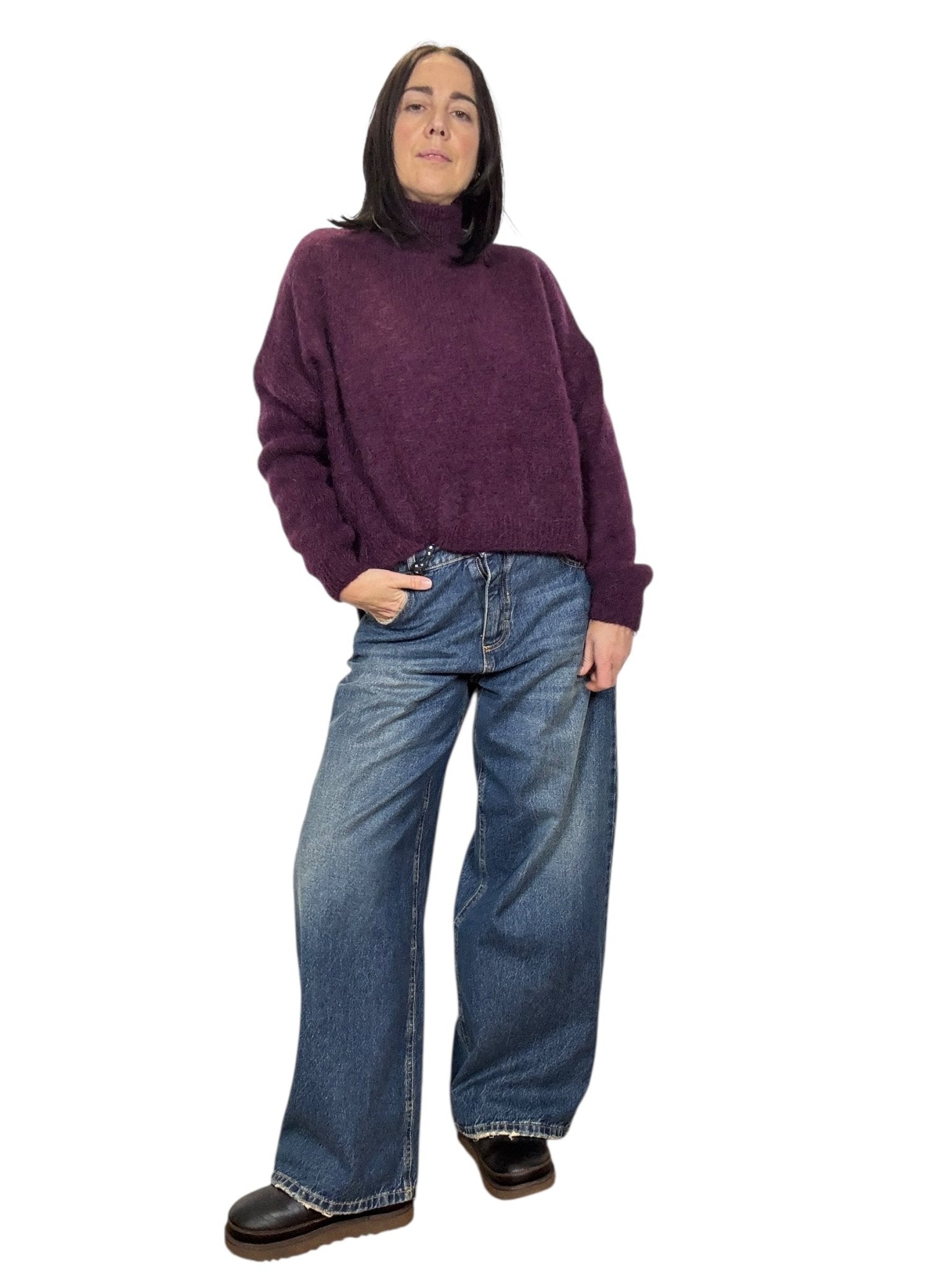 MAGLIA IN MOHAIR VICOLO - XE BLU ABBIGLIAMENTO