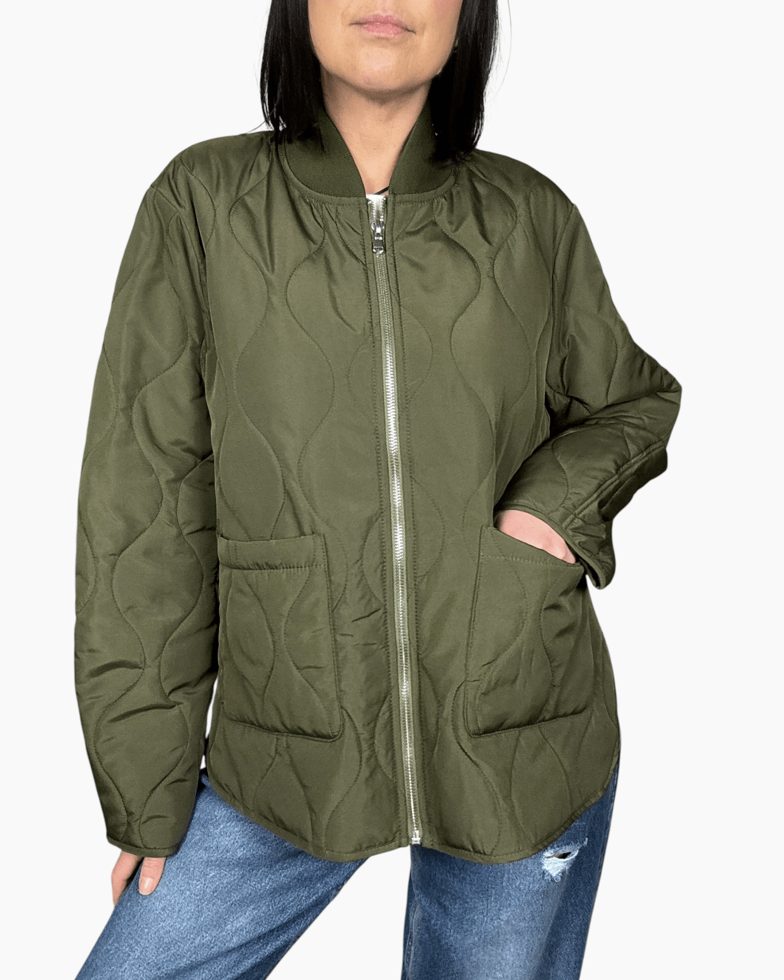 GIUBBINO TRAPUNTATO LUNGO SUSY MIX - XE BLU ABBIGLIAMENTO