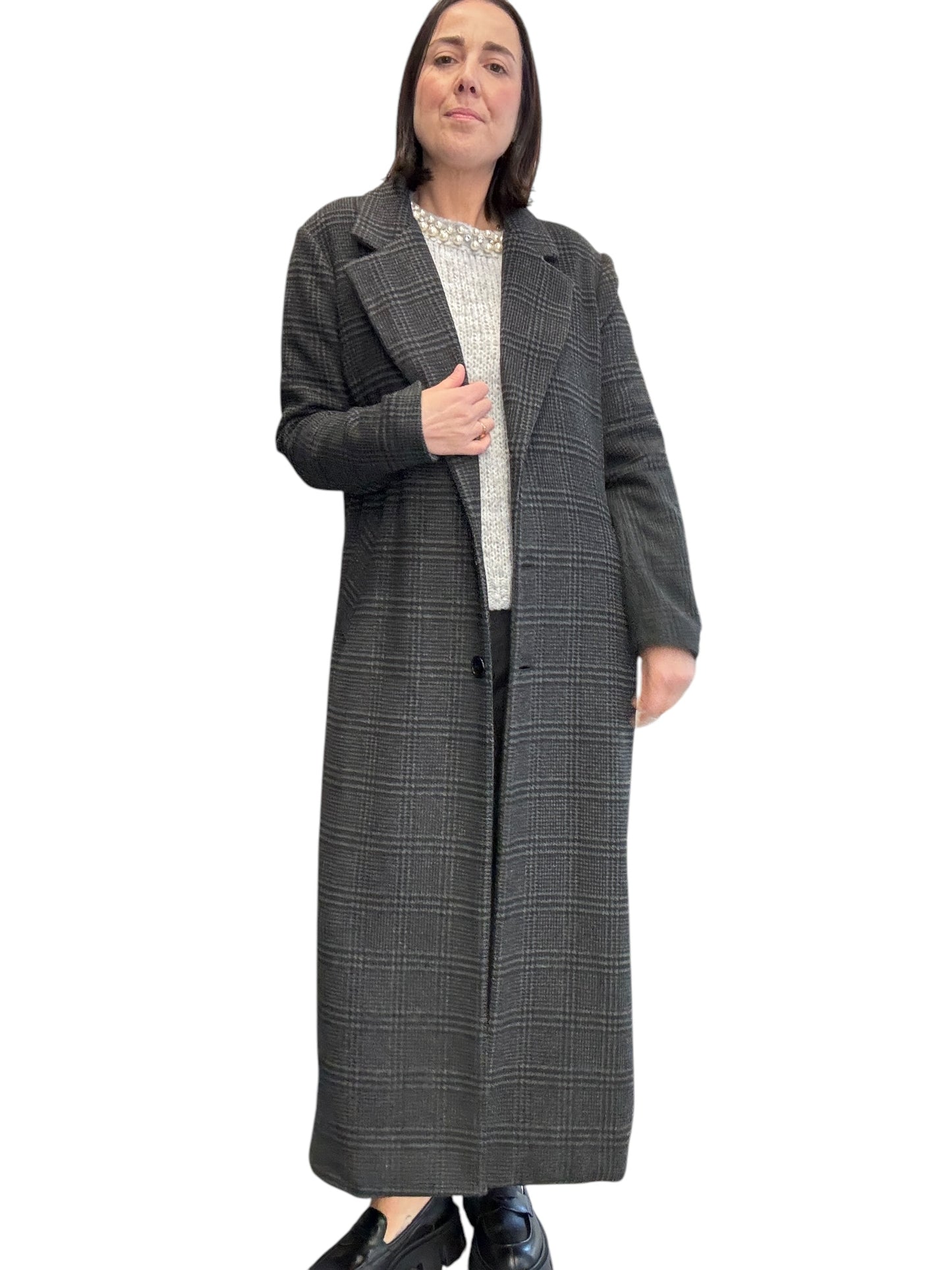 CAPPOTTO LUNGO MICROQUADRO SUSY MIX