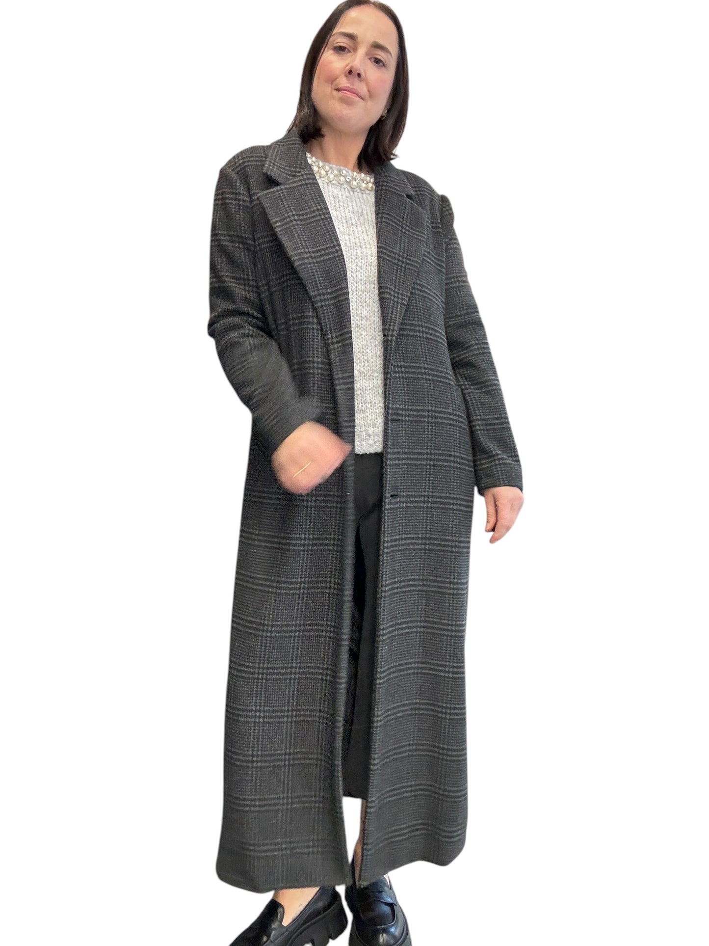 CAPPOTTO LUNGO MICROQUADRO SUSY MIX