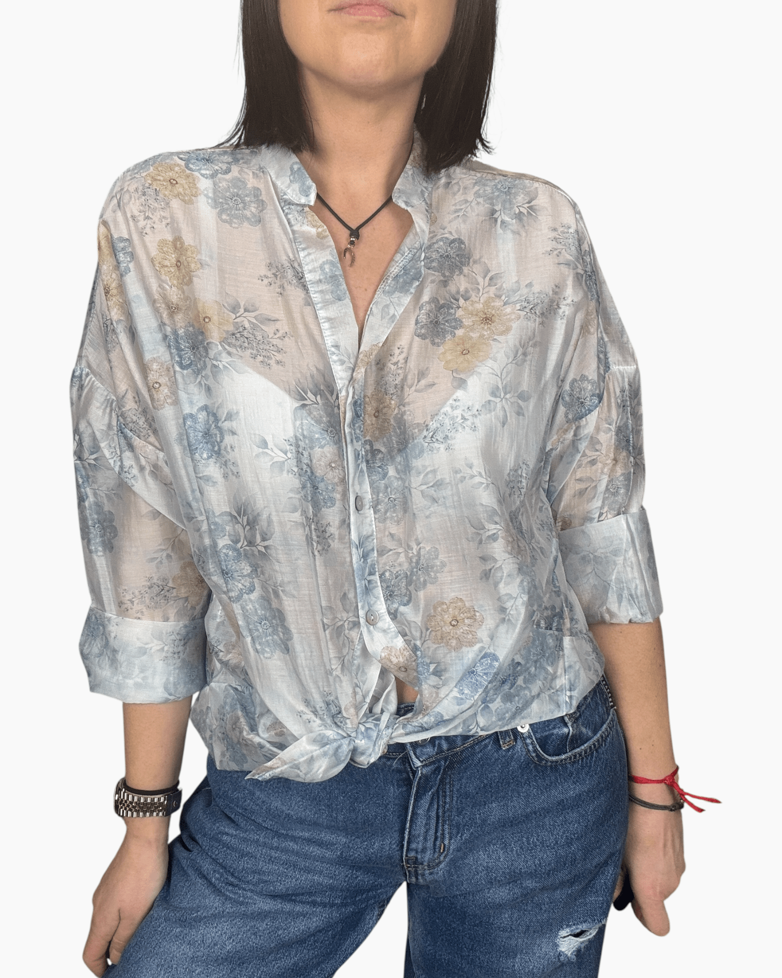 CAMICIA FLOREALE SUSY MIX - XE BLU ABBIGLIAMENTO