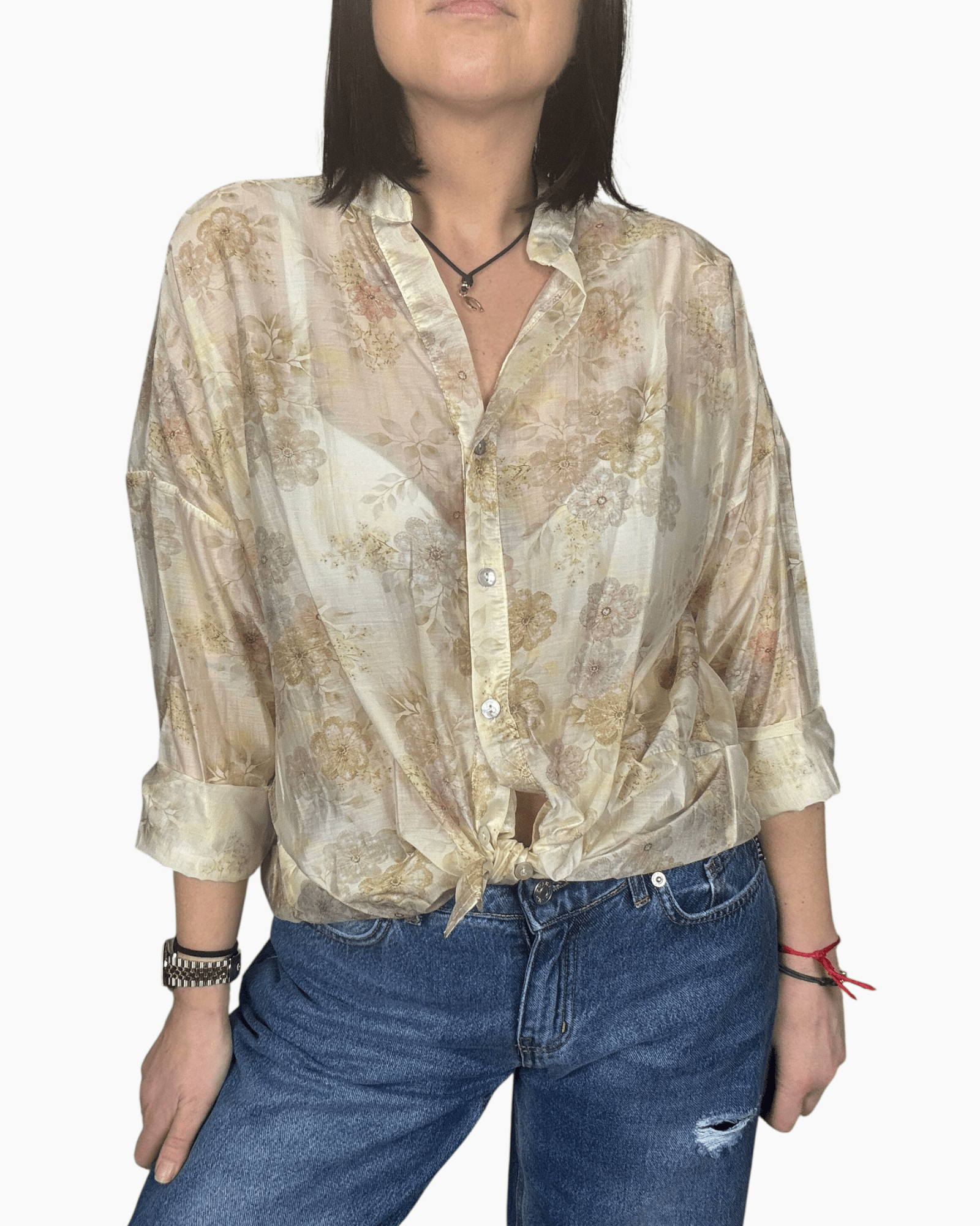 CAMICIA FLOREALE SUSY MIX - XE BLU ABBIGLIAMENTO