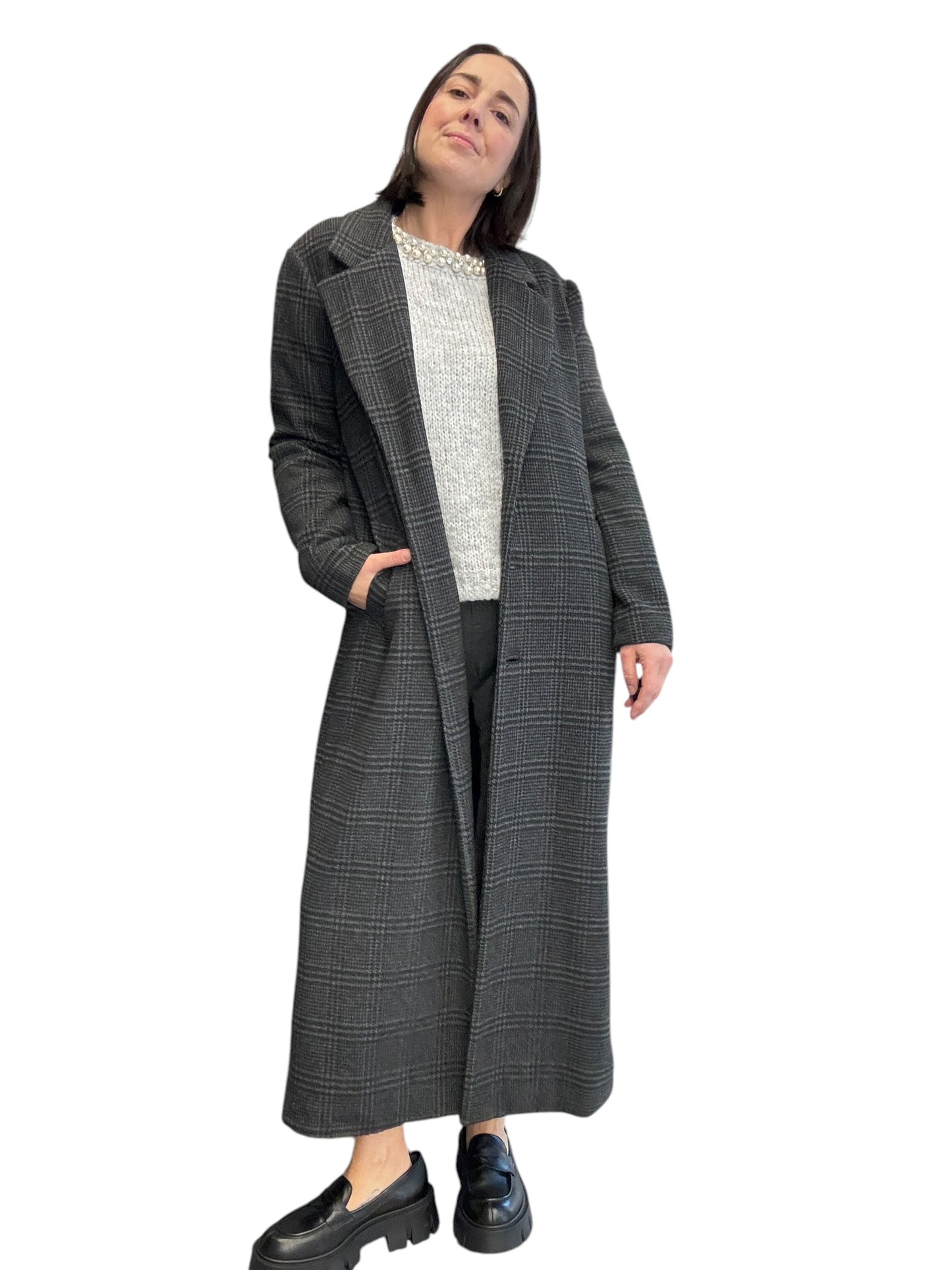 CAPPOTTO LUNGO MICROQUADRO SUSY MIX