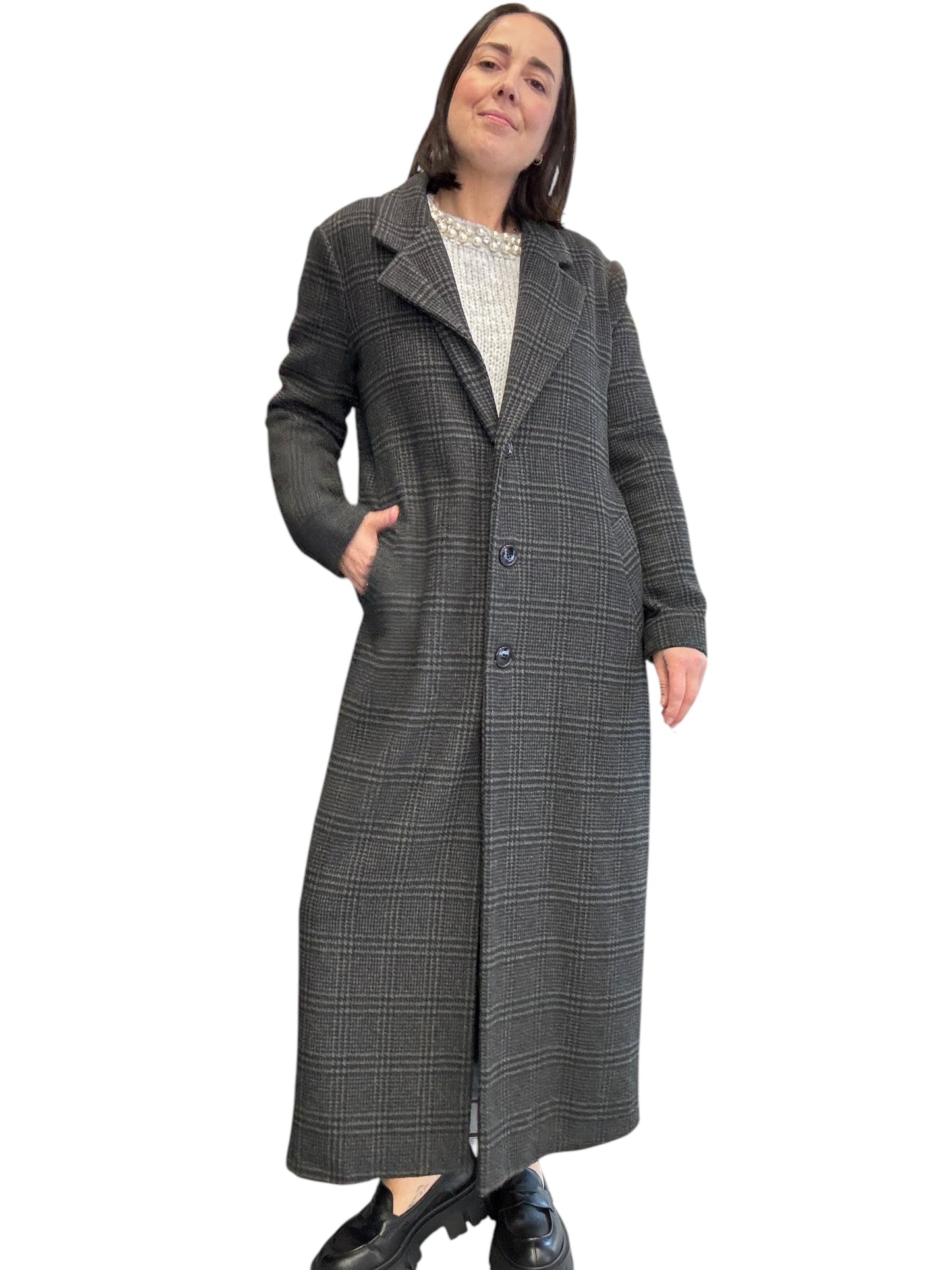 CAPPOTTO LUNGO MICROQUADRO SUSY MIX