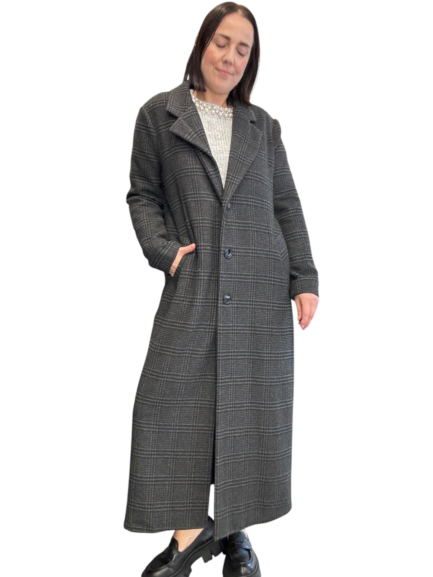 CAPPOTTO LUNGO MICROQUADRO SUSY MIX