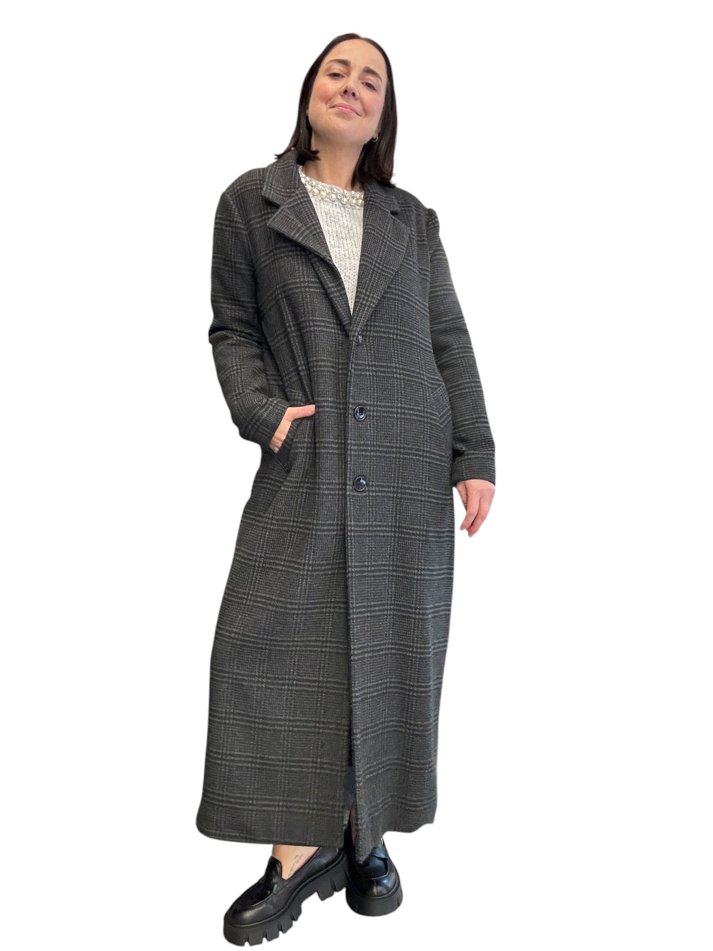 CAPPOTTO LUNGO MICROQUADRO SUSY MIX