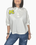 MAGLIETTA CON PATCH SUSY MIX - XE BLU ABBIGLIAMENTO