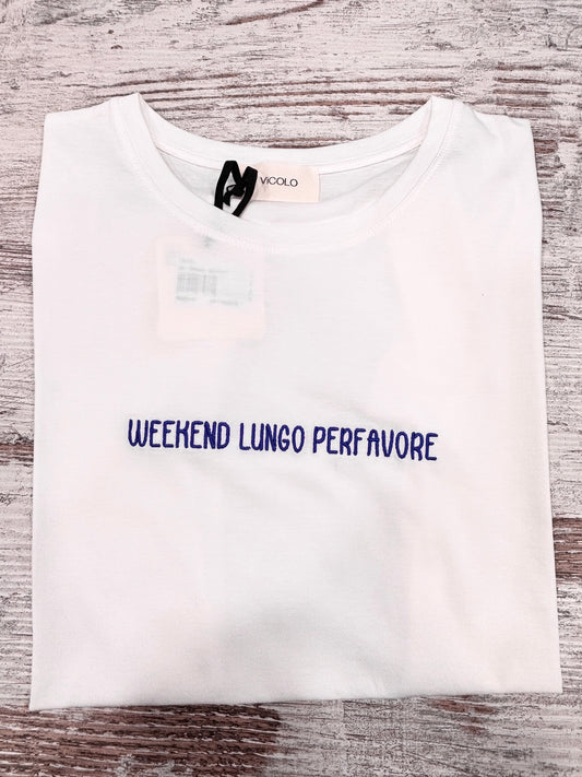 T-SHIRT WEEKEND LUNGO PER FAVORE VICOLO