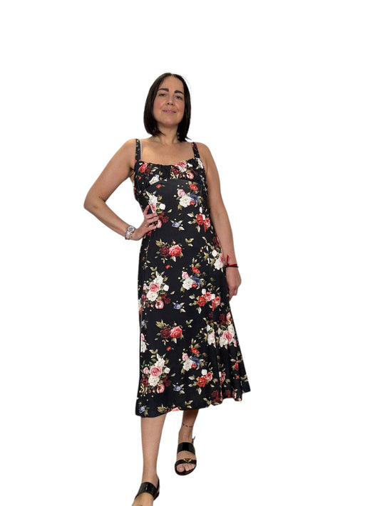 ABITO MIDI STAMPA ROSE SUSY MIX