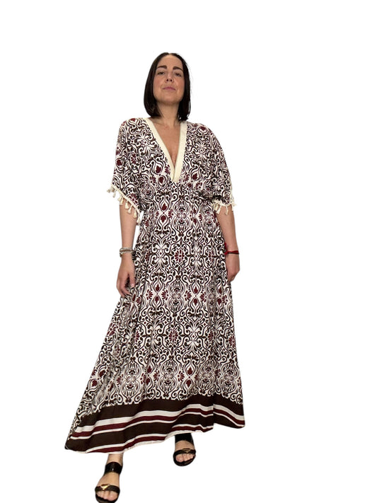 ABITO LUNGO MANICA A KIMONO SUSY MIX