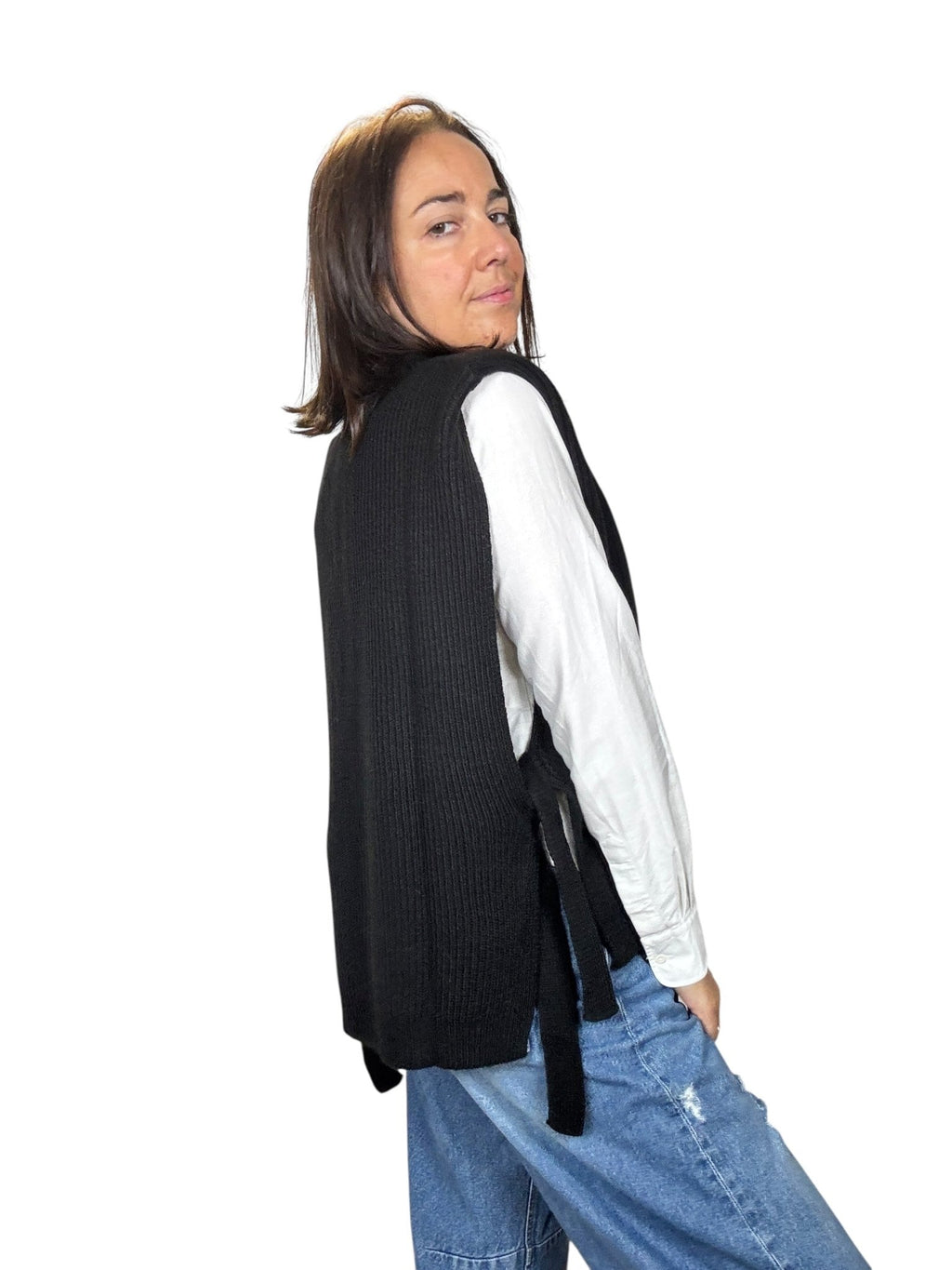 GILET ALLACCIATO TENSIONE IN - XE BLU ABBIGLIAMENTO