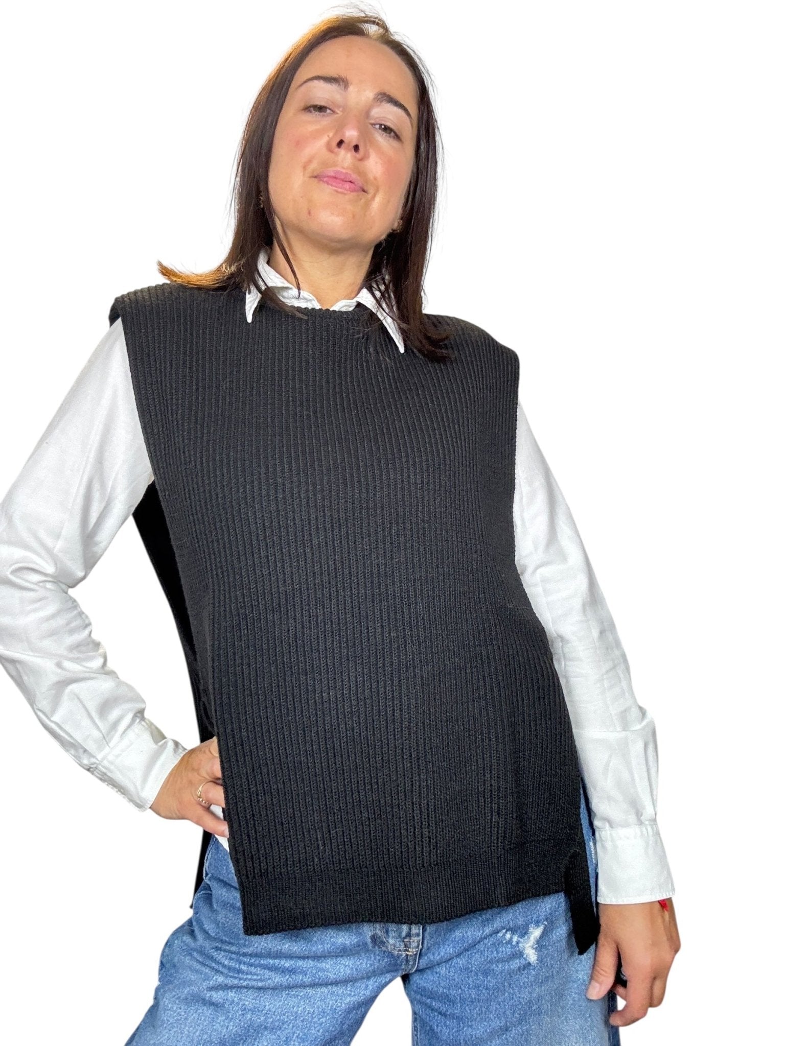 GILET ALLACCIATO TENSIONE IN - XE BLU ABBIGLIAMENTO