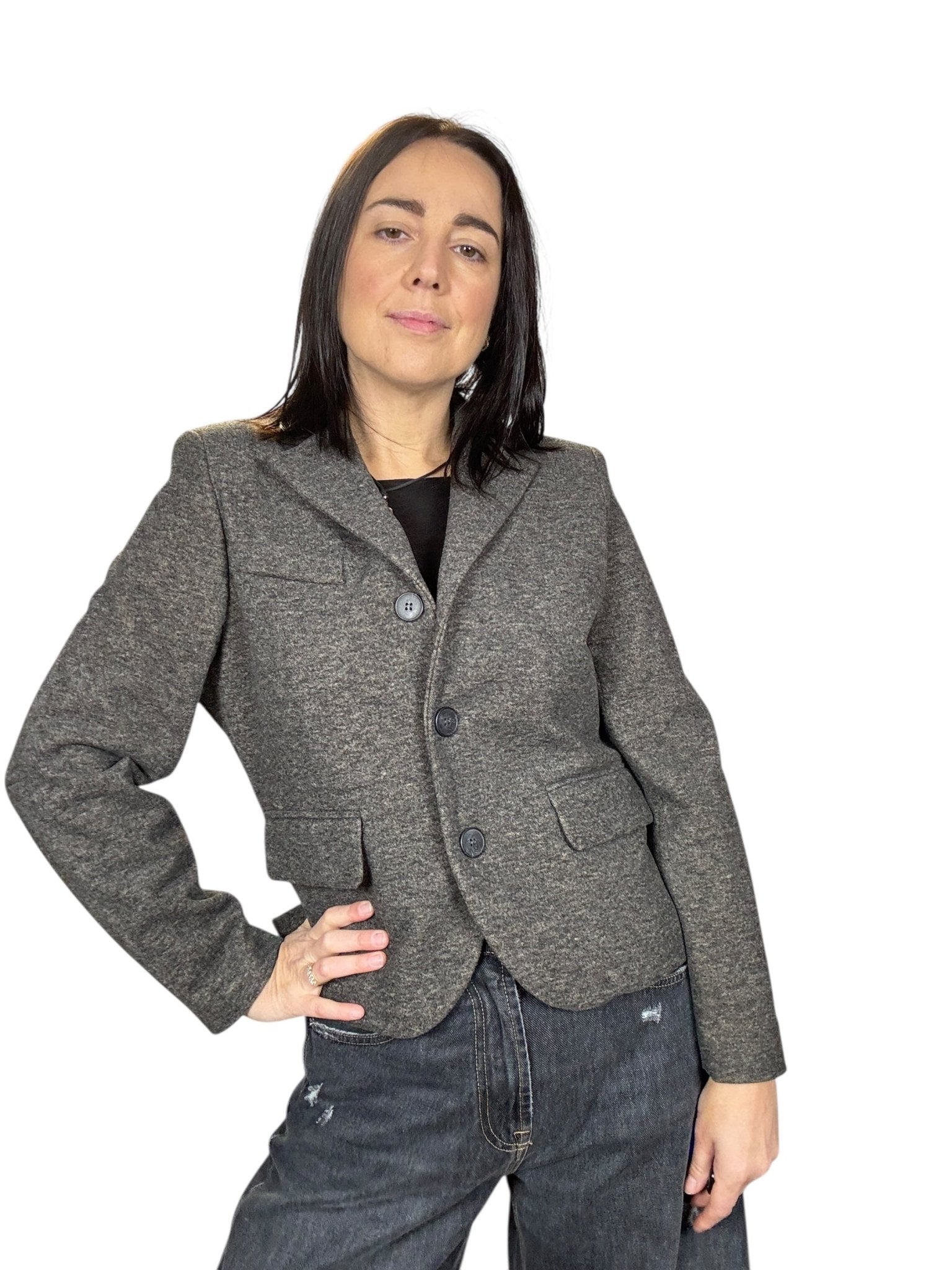 GIACCA PESANTE A SCATOLA SUSY MIX - XE BLU ABBIGLIAMENTO