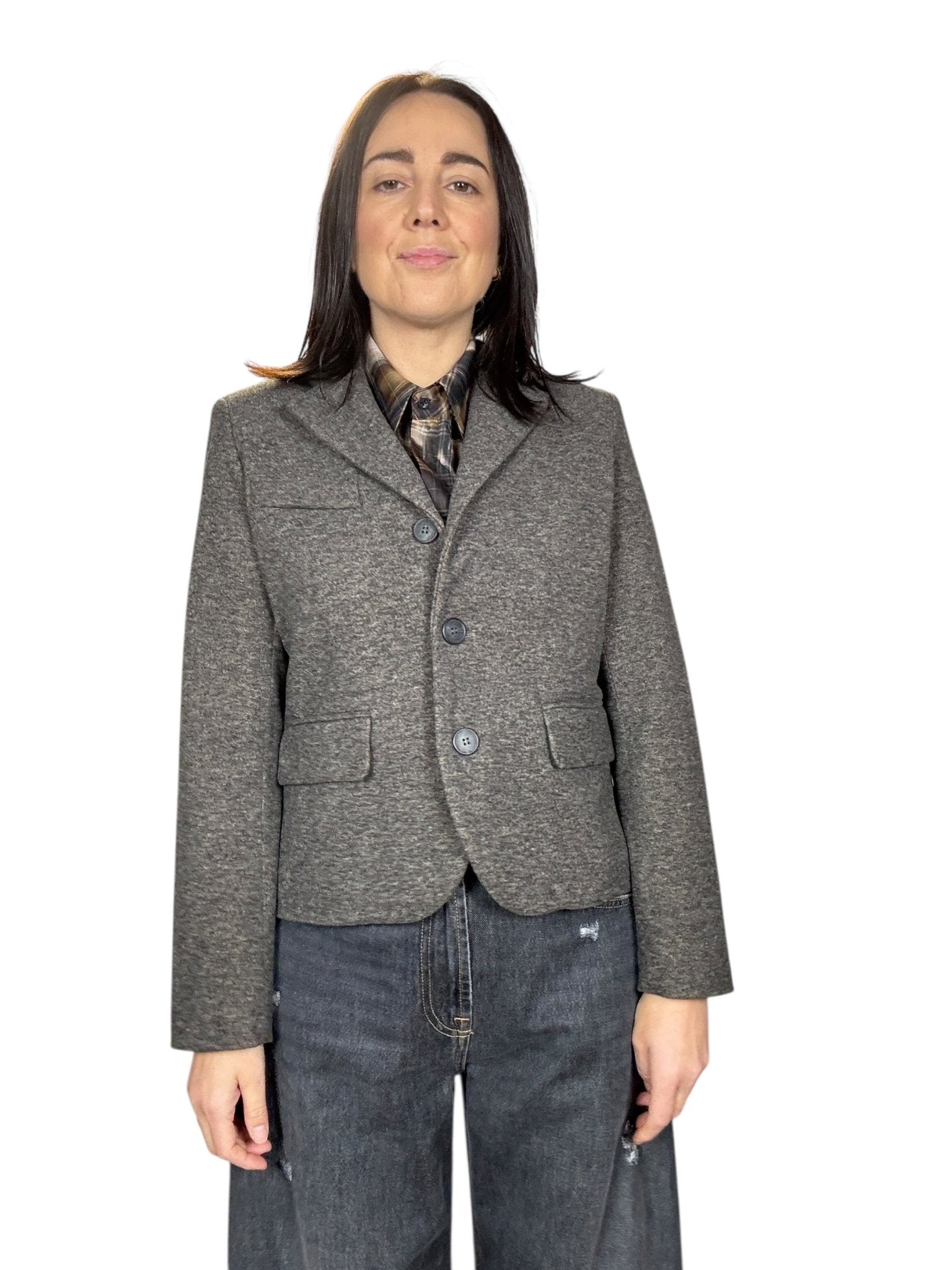 GIACCA PESANTE A SCATOLA SUSY MIX - XE BLU ABBIGLIAMENTO