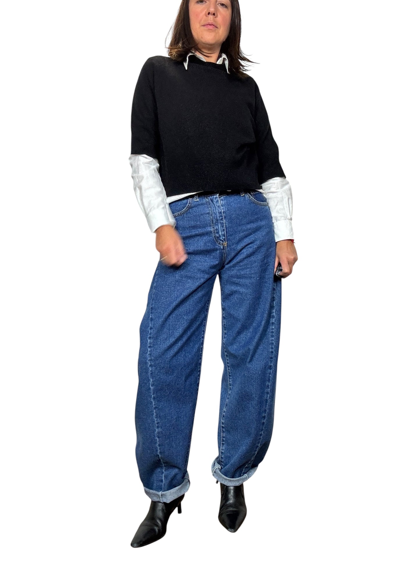 JEANS CARROT CUCITURA TENSIONE IN