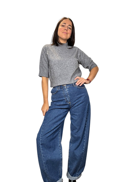 JEANS CARROT CUCITURA TENSIONE IN