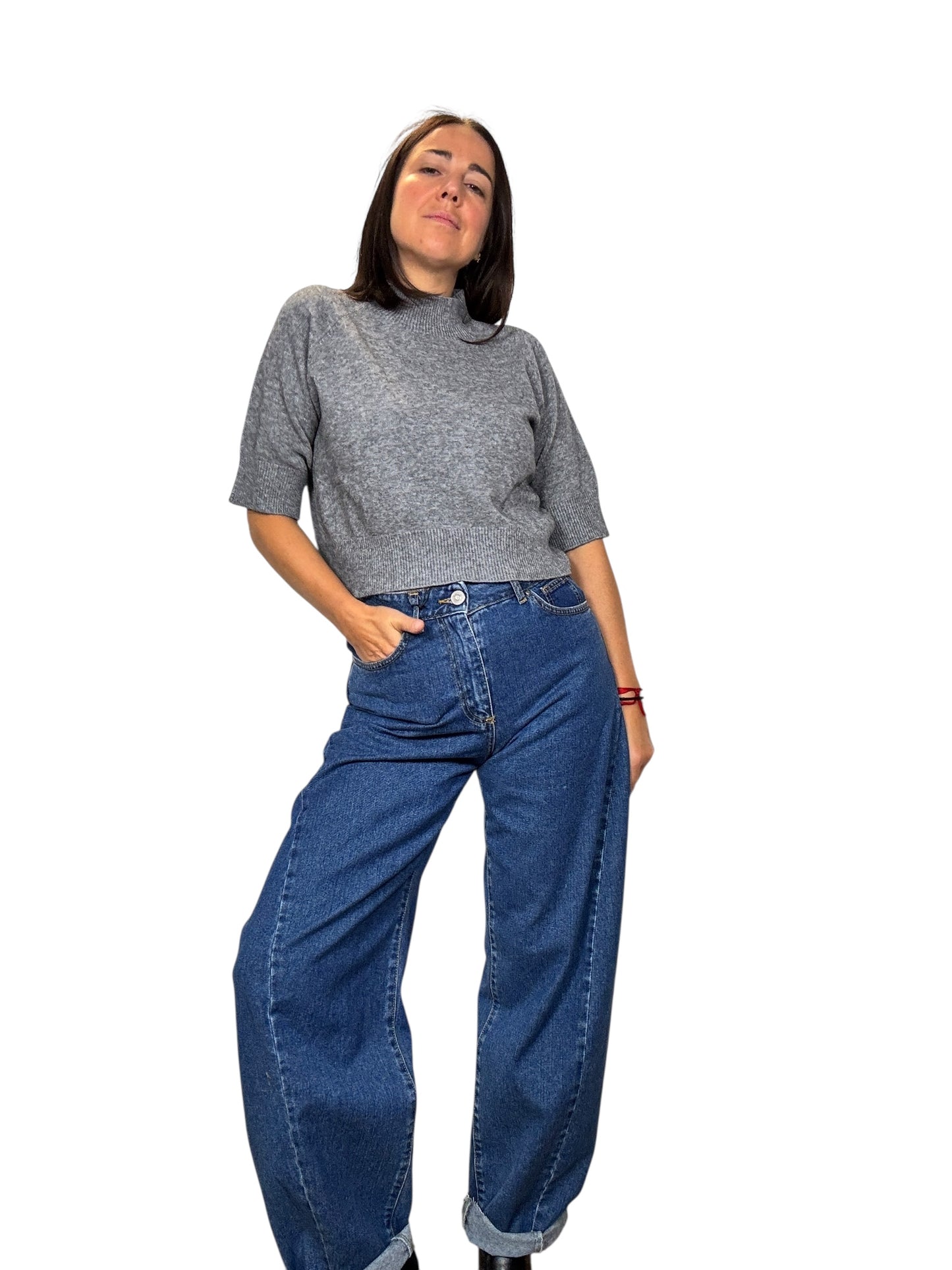 JEANS CARROT CUCITURA TENSIONE IN