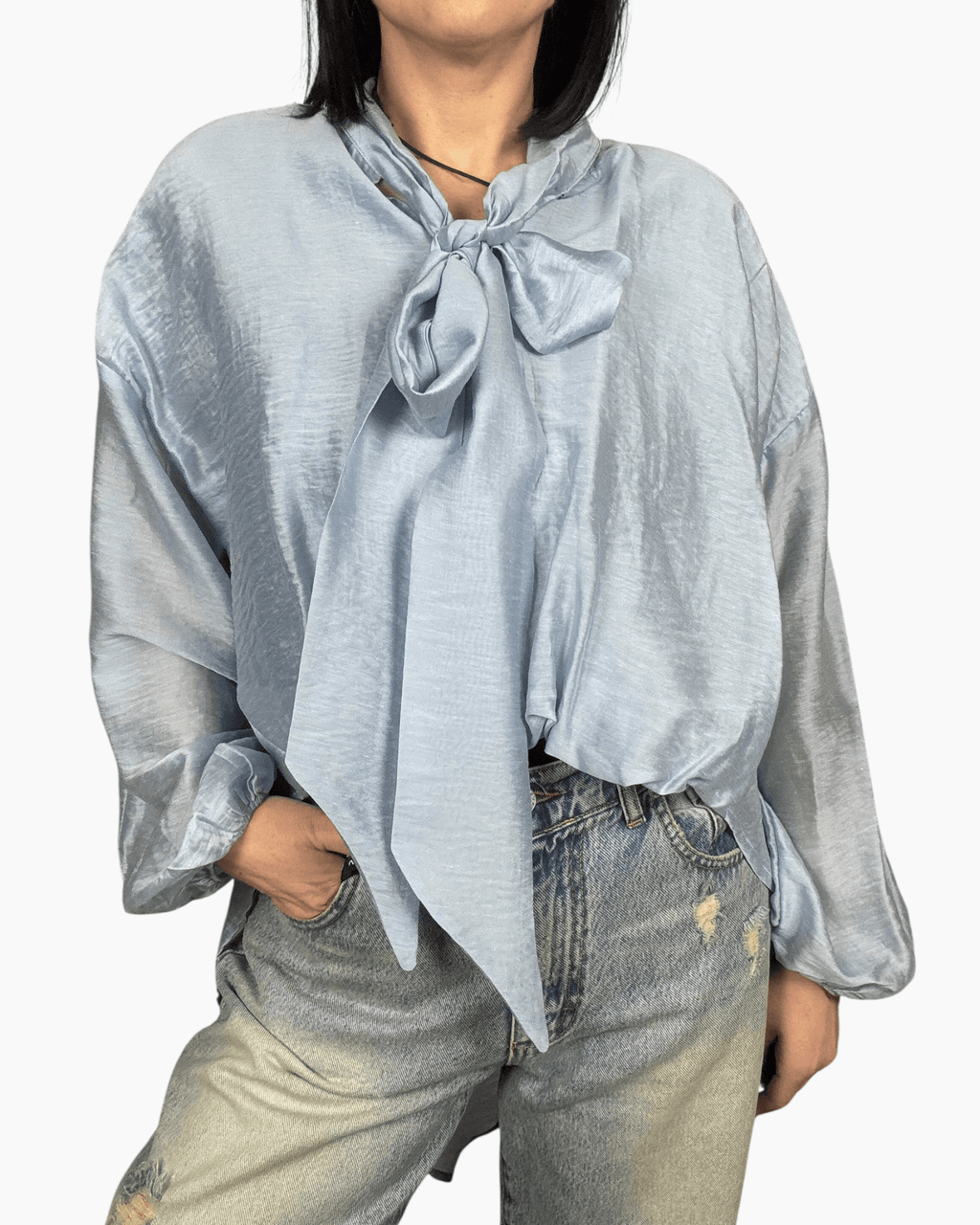 CAMICIA FIOCCO DIXIE - XE BLU ABBIGLIAMENTO