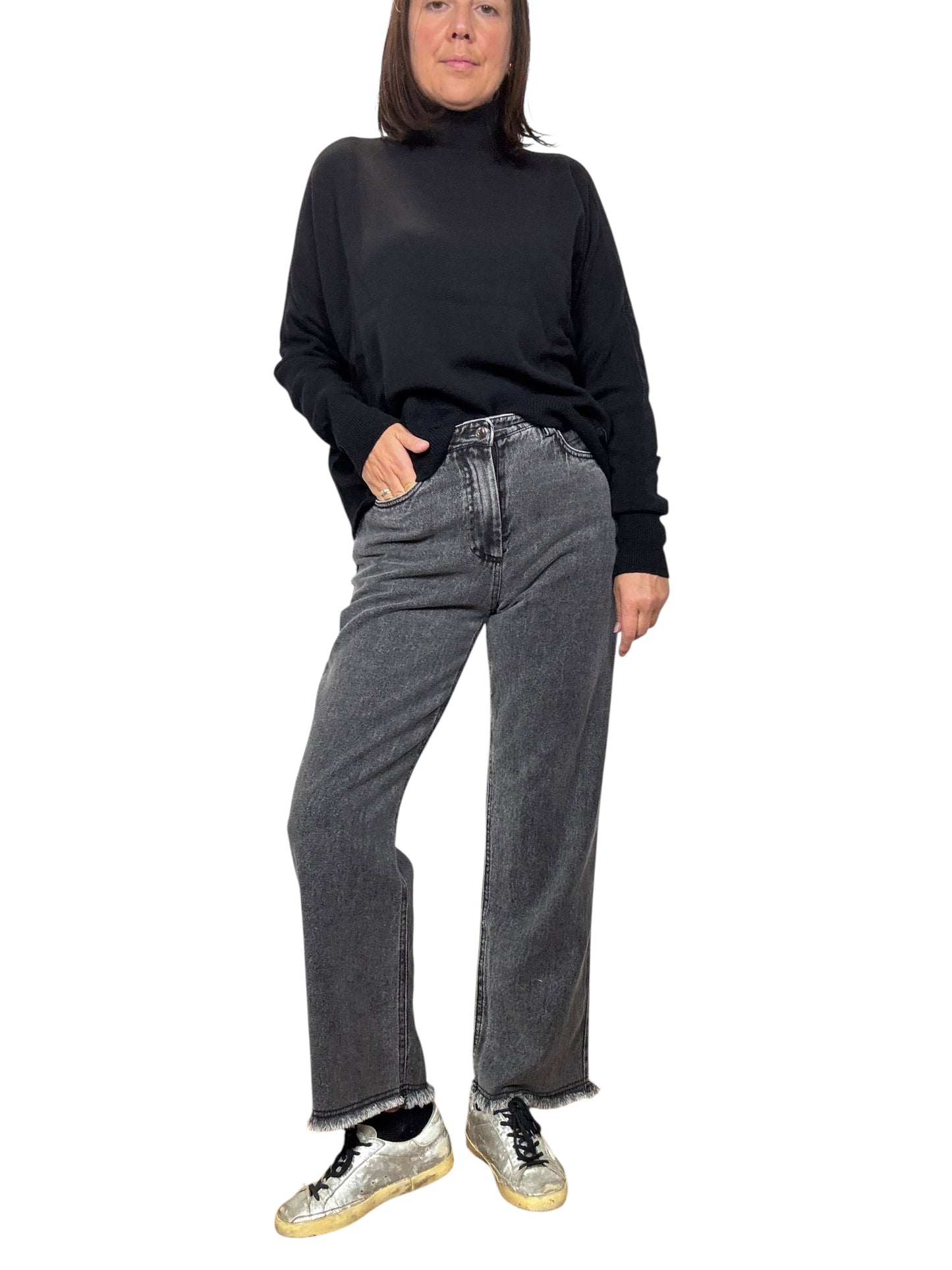 JEANS A GAMBA DRITTA TENSIONE IN