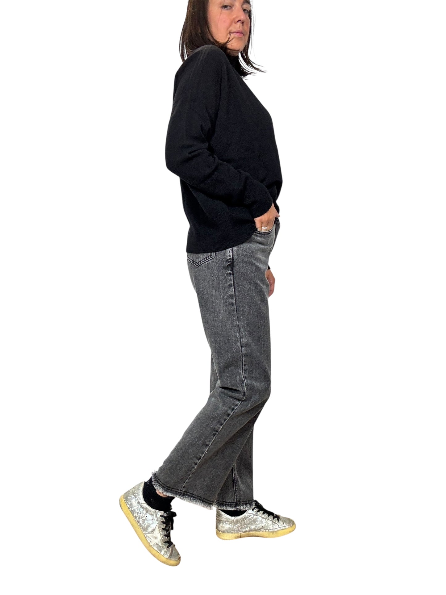 JEANS A GAMBA DRITTA TENSIONE IN