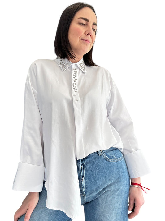 CAMICIA STRASS COLLO SUSY MIX