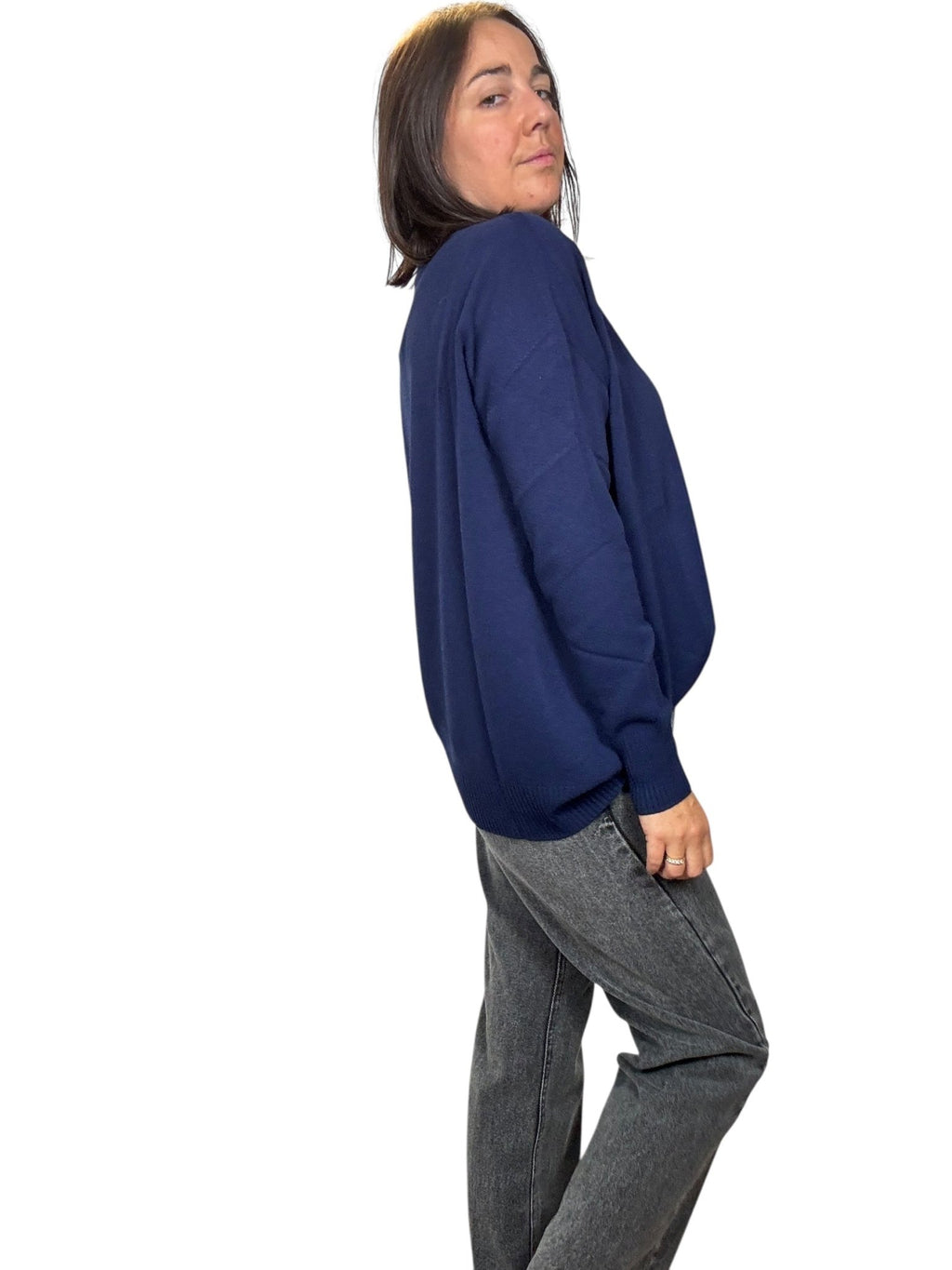 LUPETTO STONDATO IN VISCOSA KONTATTO - XE BLU ABBIGLIAMENTO