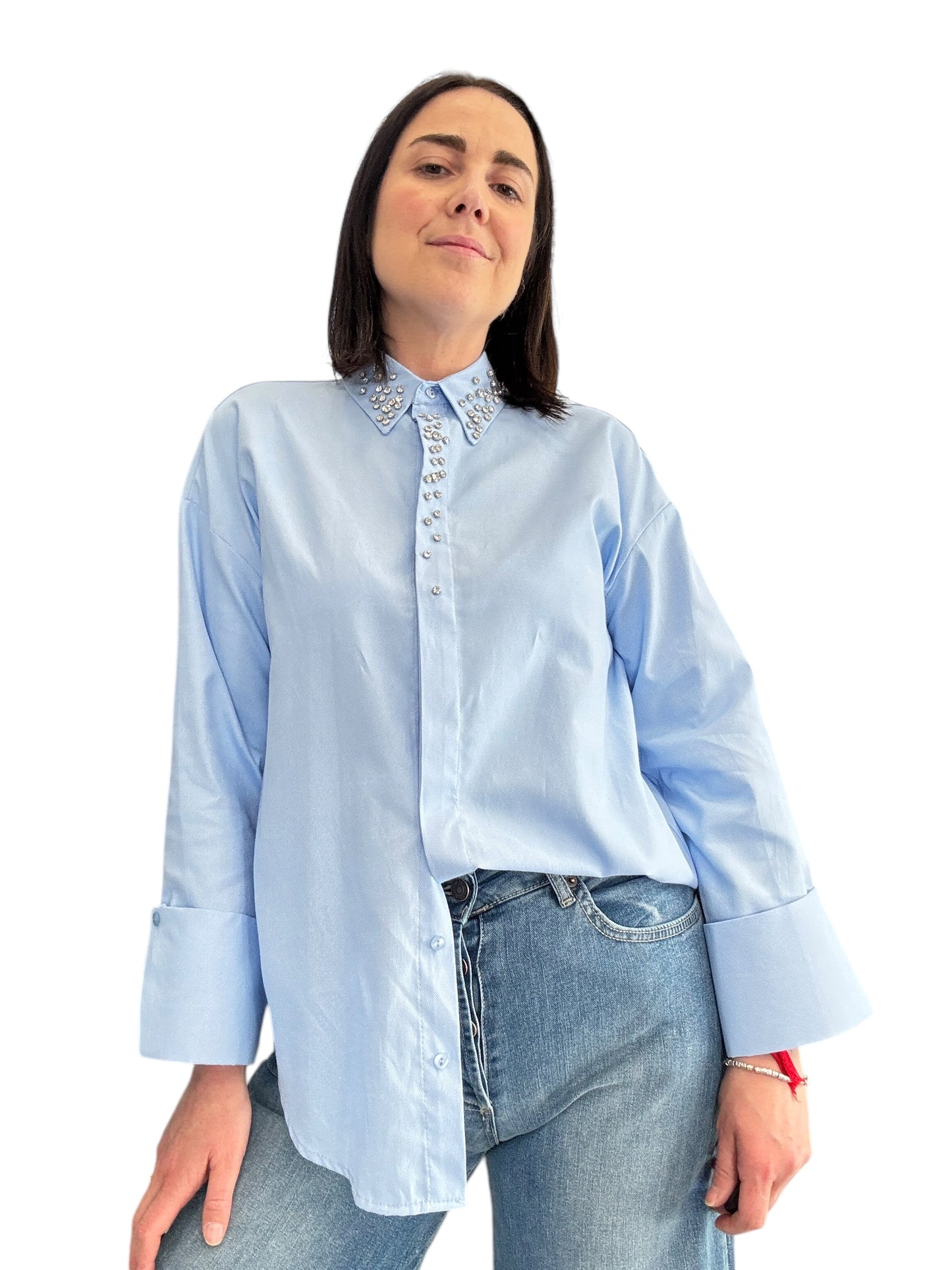 CAMICIA STRASS COLLO SUSY MIX