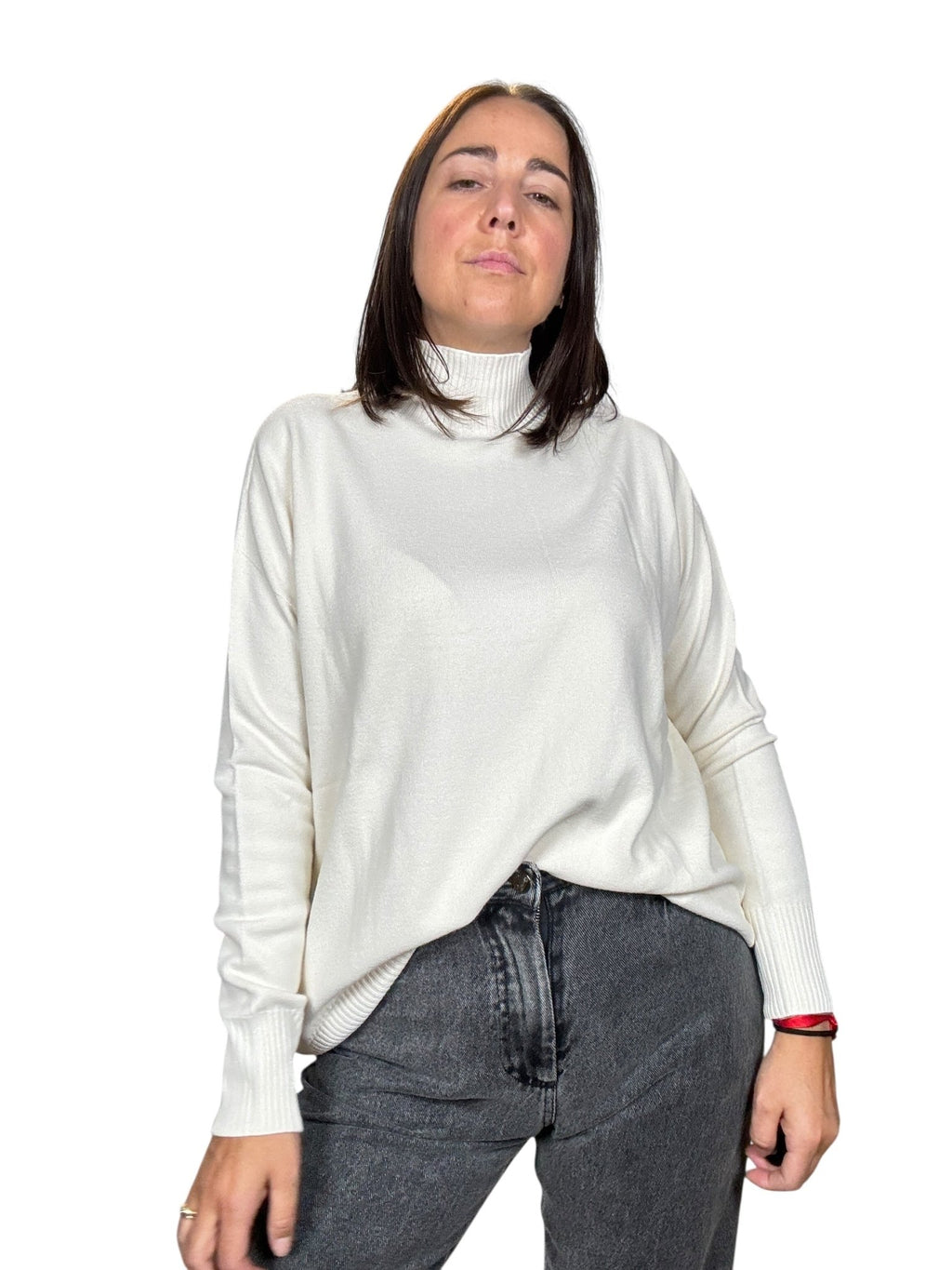 LUPETTO STONDATO IN VISCOSA KONTATTO - XE BLU ABBIGLIAMENTO