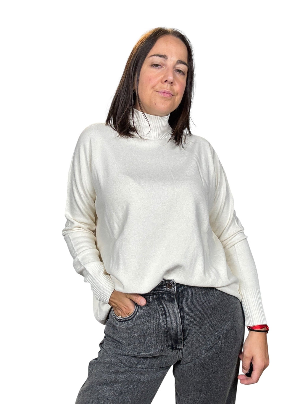 LUPETTO STONDATO IN VISCOSA KONTATTO - XE BLU ABBIGLIAMENTO