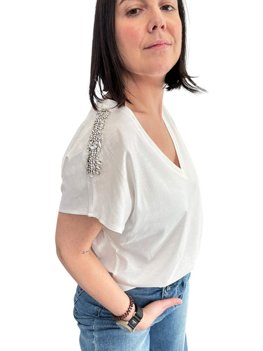 T-SHIRT CABOCHON SPALLE SUSY MIX