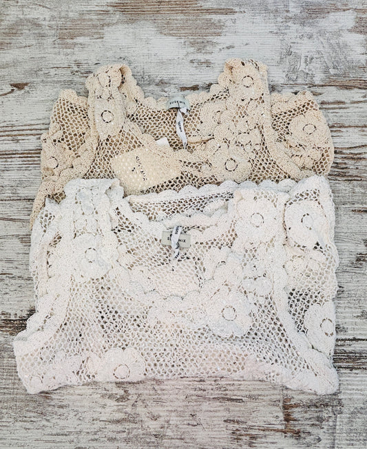 TOP CROCHET + PAILLETTES SUSY MIX
