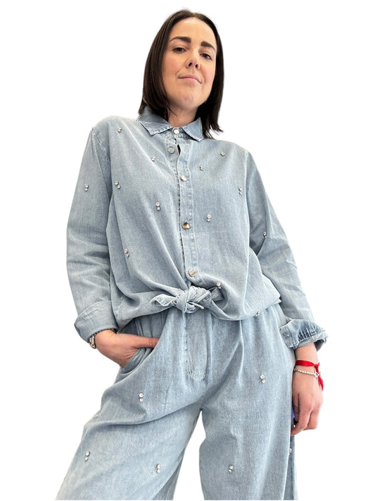 COMPLETO IN DENIM + STRASS SUSY MIX