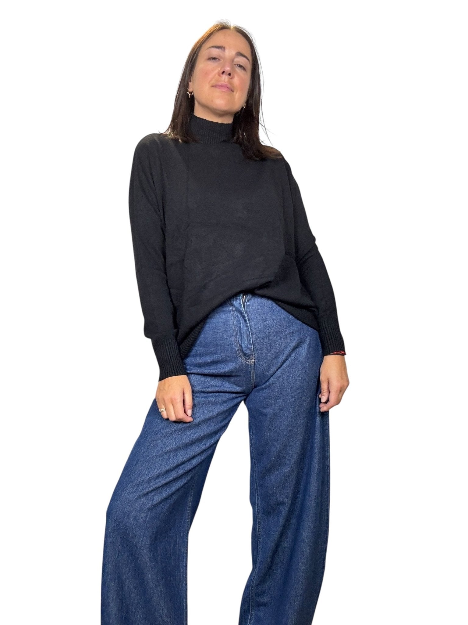 LUPETTO STONDATO IN VISCOSA KONTATTO - XE BLU ABBIGLIAMENTO