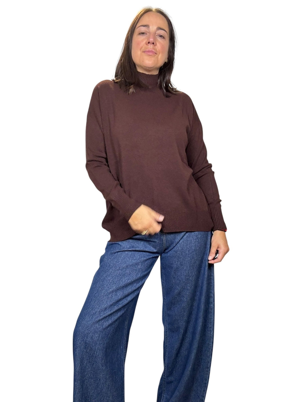 LUPETTO STONDATO IN VISCOSA KONTATTO - XE BLU ABBIGLIAMENTO