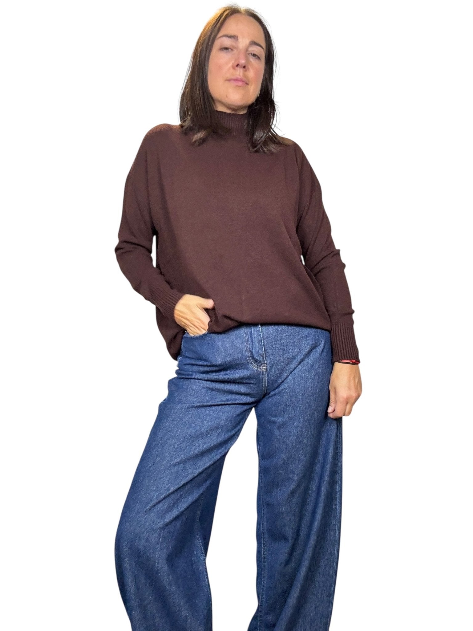 LUPETTO STONDATO IN VISCOSA KONTATTO - XE BLU ABBIGLIAMENTO