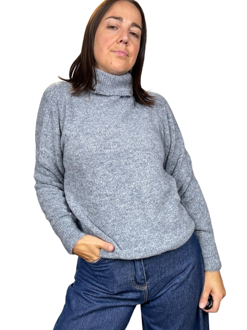 DOLCEVITA BASIC MISTO MOHAIR KONTATTO - XE BLU ABBIGLIAMENTO
