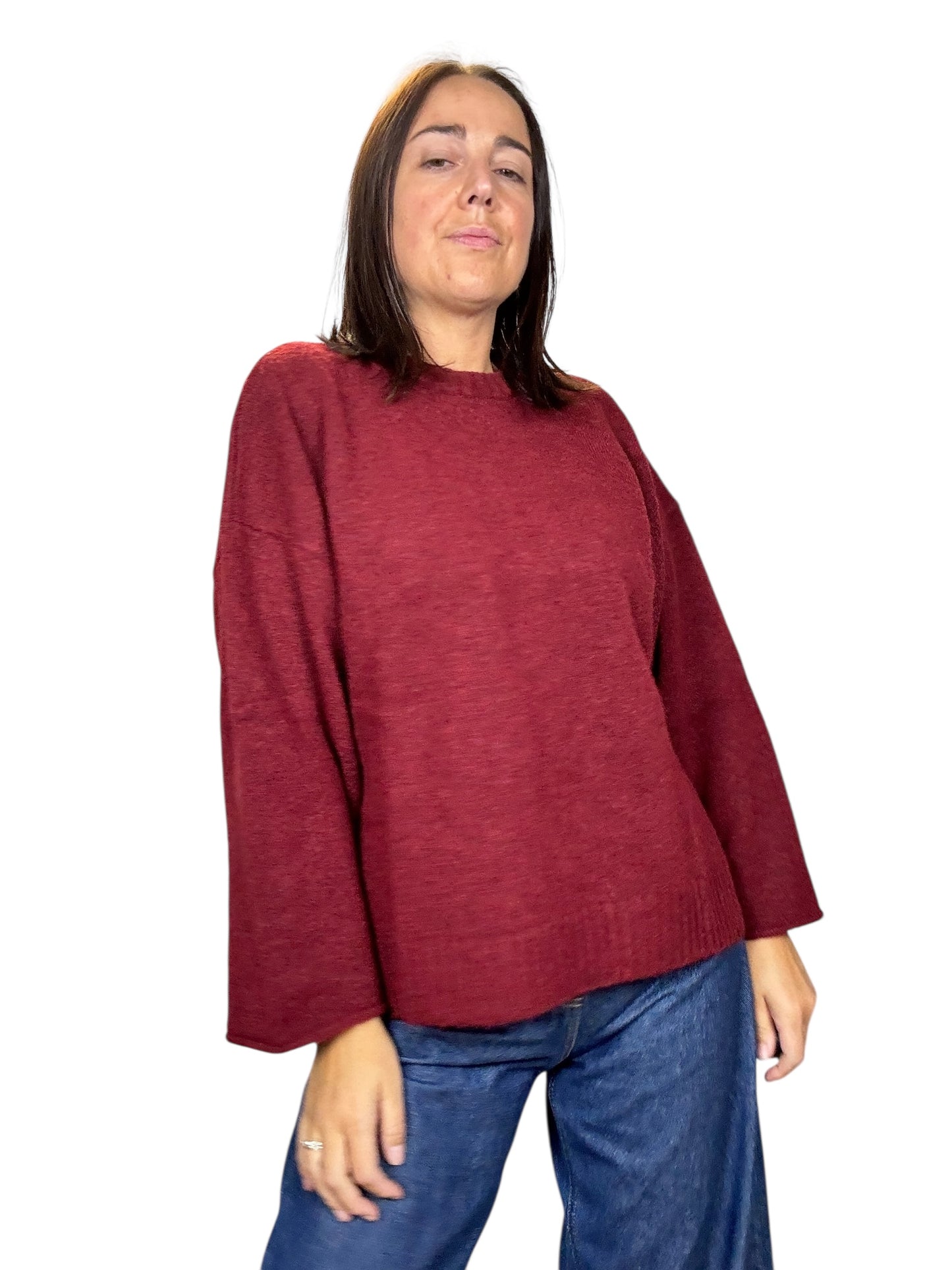 MAGLIA GIROCOLLO OVER CON MANICA LARGA KONTATTO