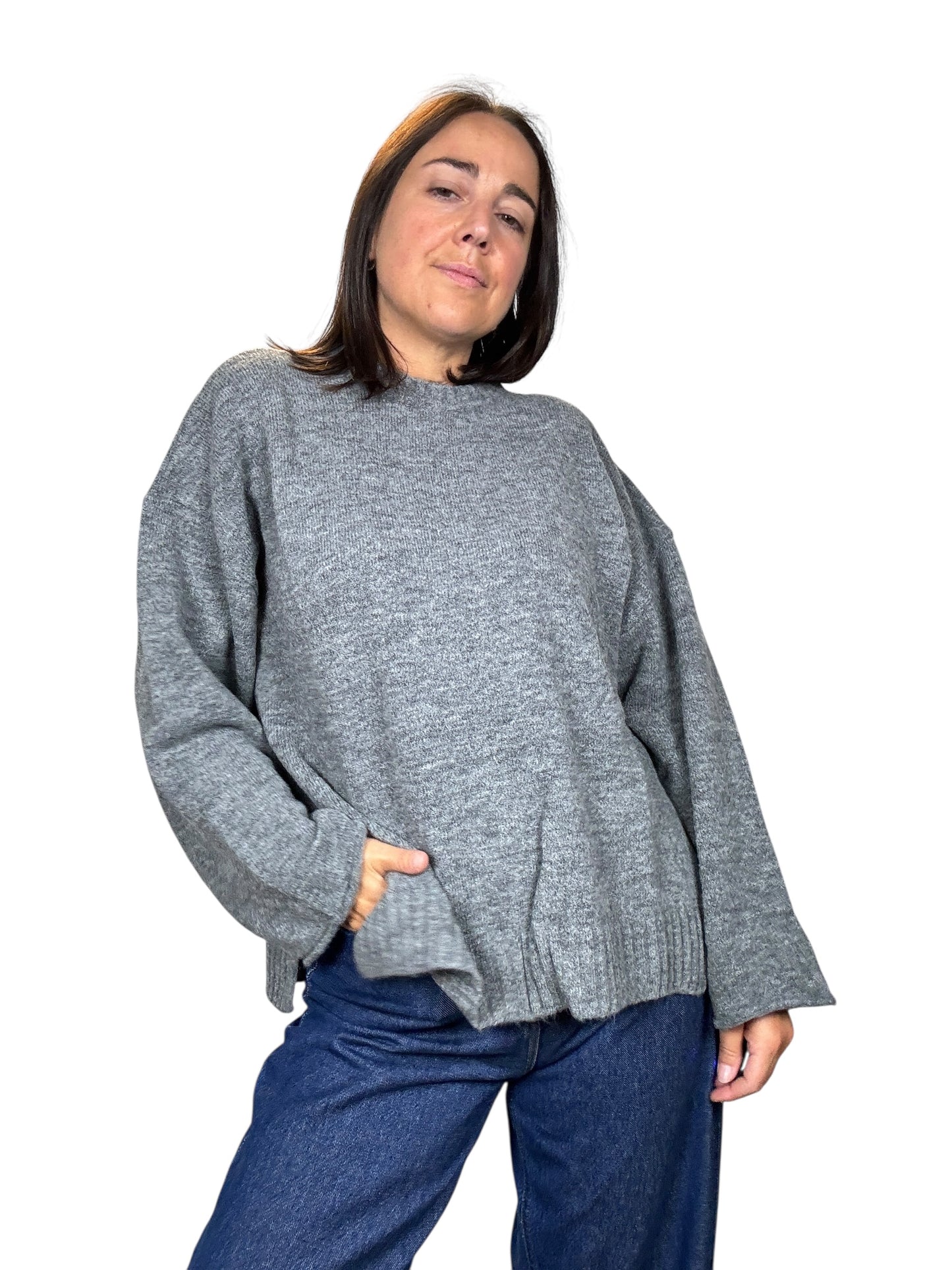 MAGLIA GIROCOLLO OVER CON MANICA LARGA KONTATTO