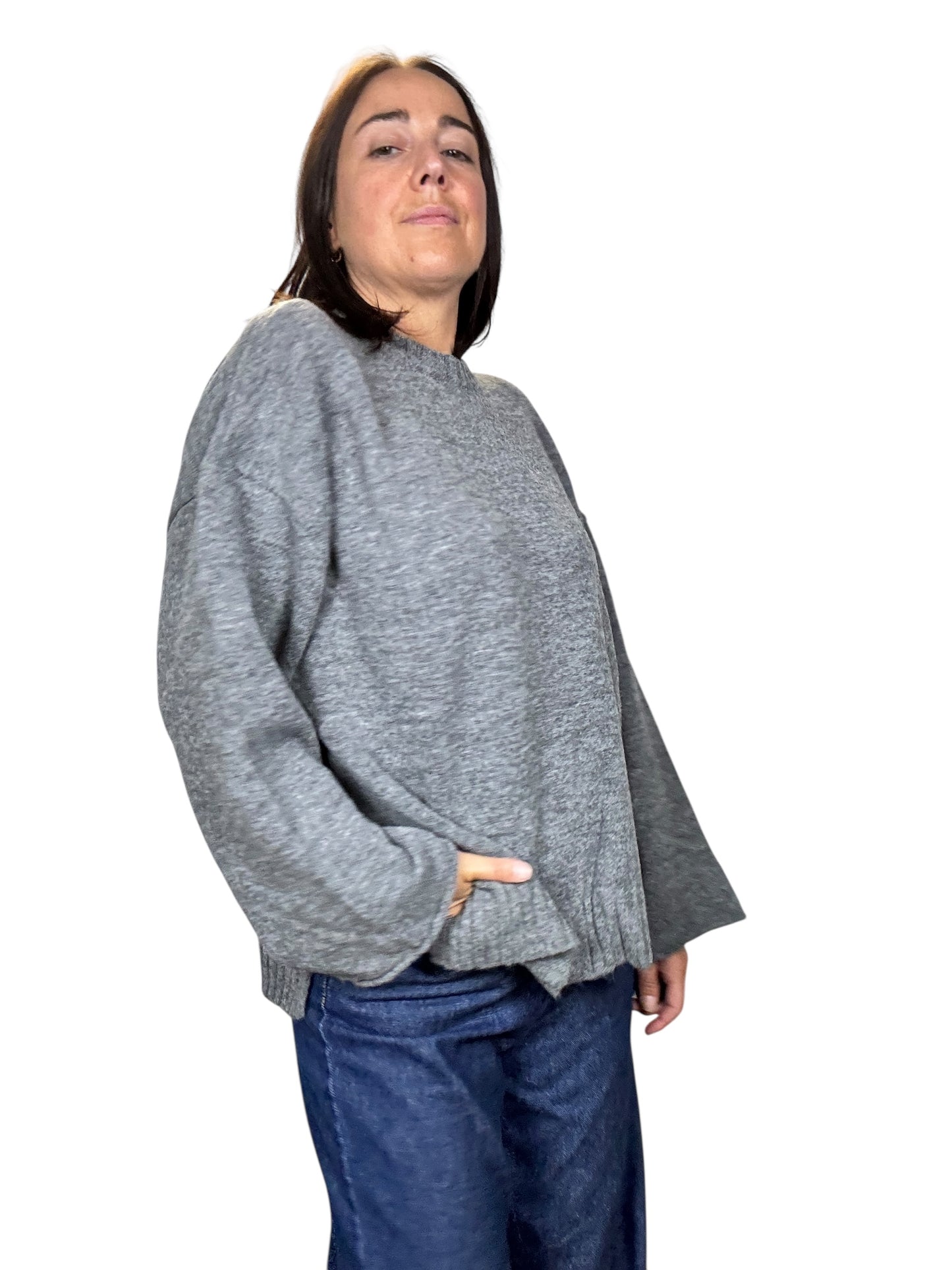 MAGLIA GIROCOLLO OVER CON MANICA LARGA KONTATTO