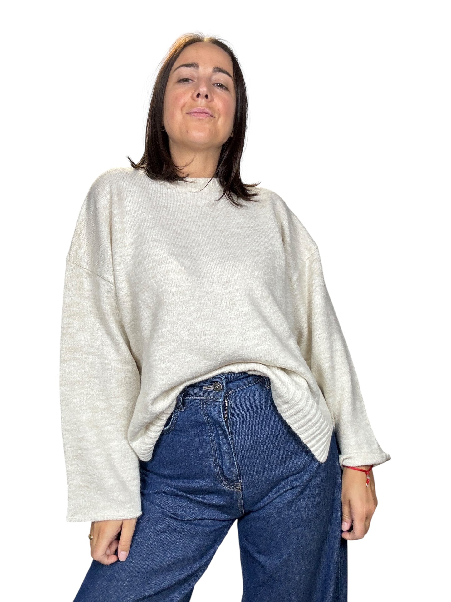 MAGLIA GIROCOLLO OVER CON MANICA LARGA KONTATTO
