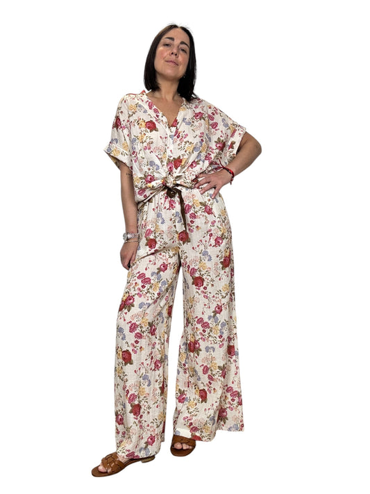 CAMICIA A FIORI TENSIONE IN