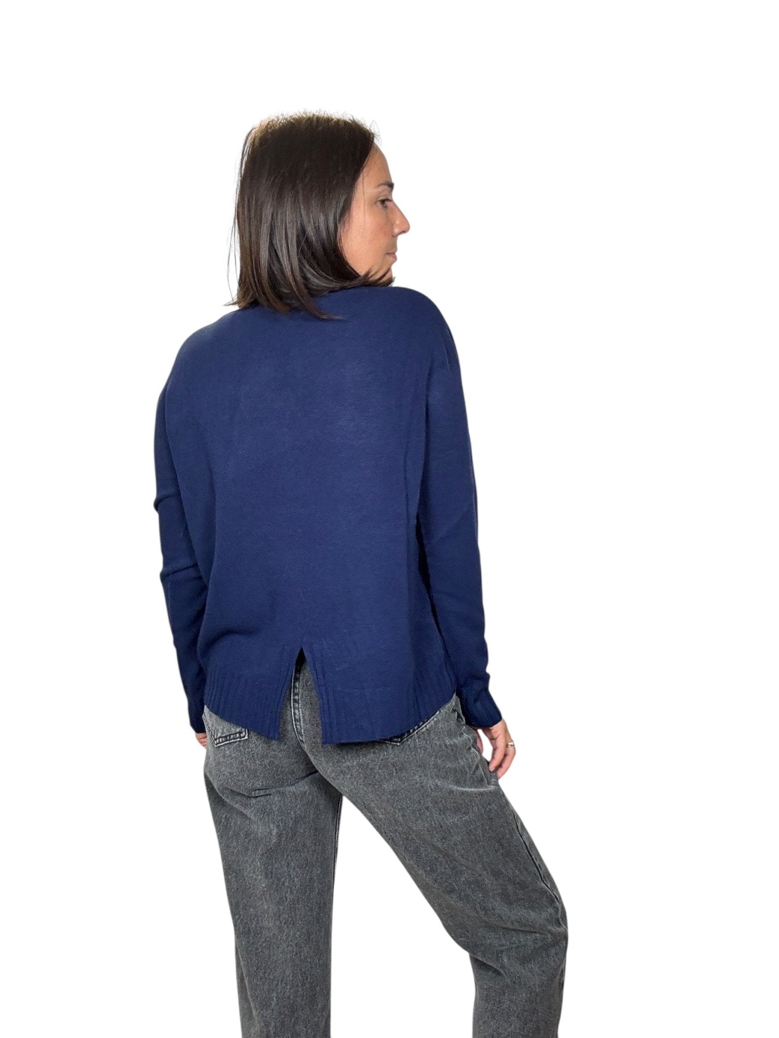 MAGLIA SPACCO DIETRO KONTATTO - XE BLU ABBIGLIAMENTO