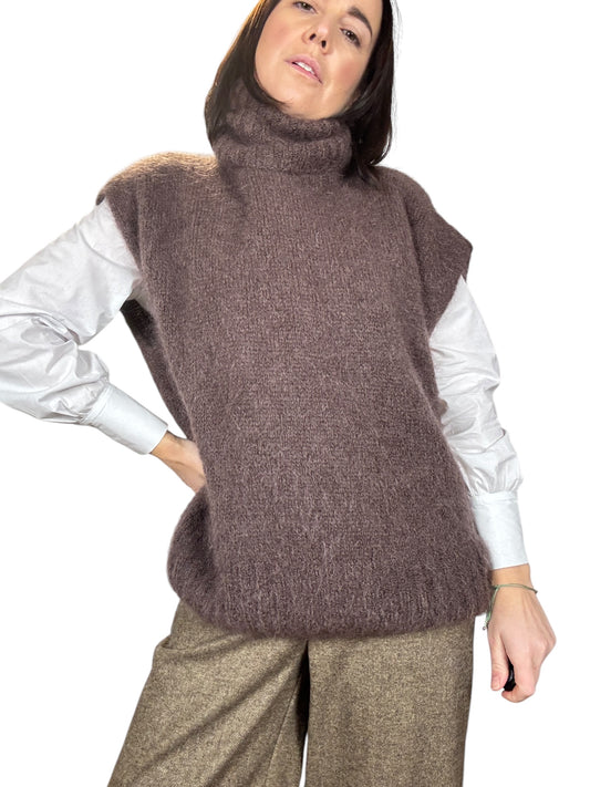 MAGLIA COLLO CIAMBELLA IN MOHAIR DIXIE