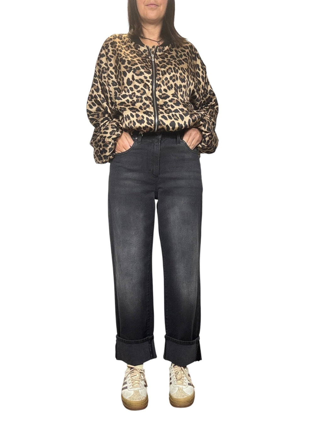 JEANS CON RISVOLTO SUSY MIX - XE BLU ABBIGLIAMENTO