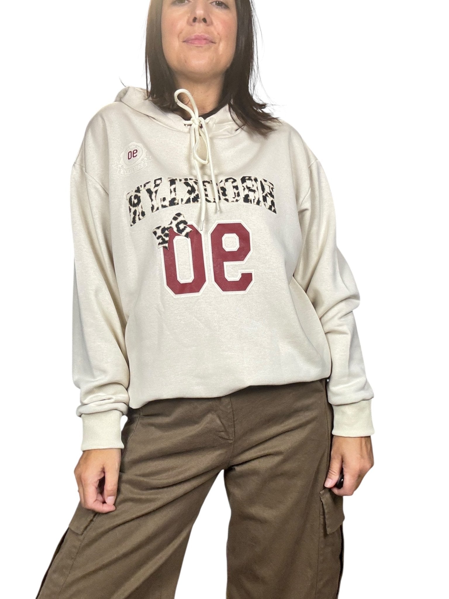 FELPA CON CAPPUCCIO SUSY MIX - XE BLU ABBIGLIAMENTO