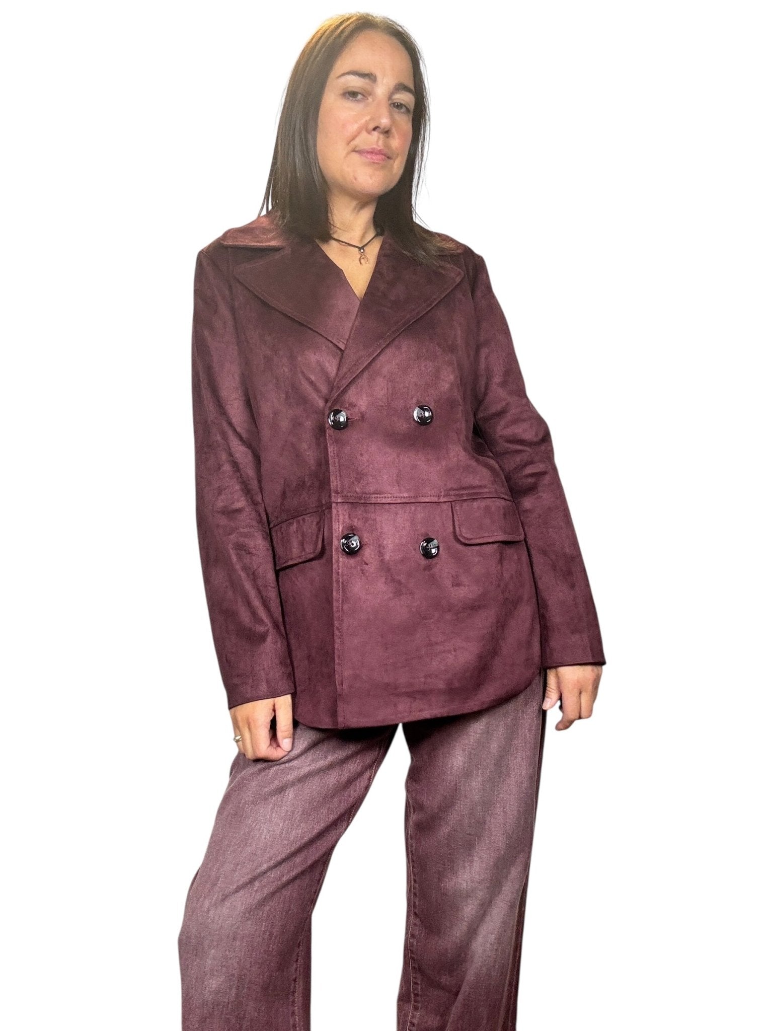 GIACCA A DOPPIOPETTO IN ECODAINETTO SUSY MIX - XE BLU ABBIGLIAMENTO