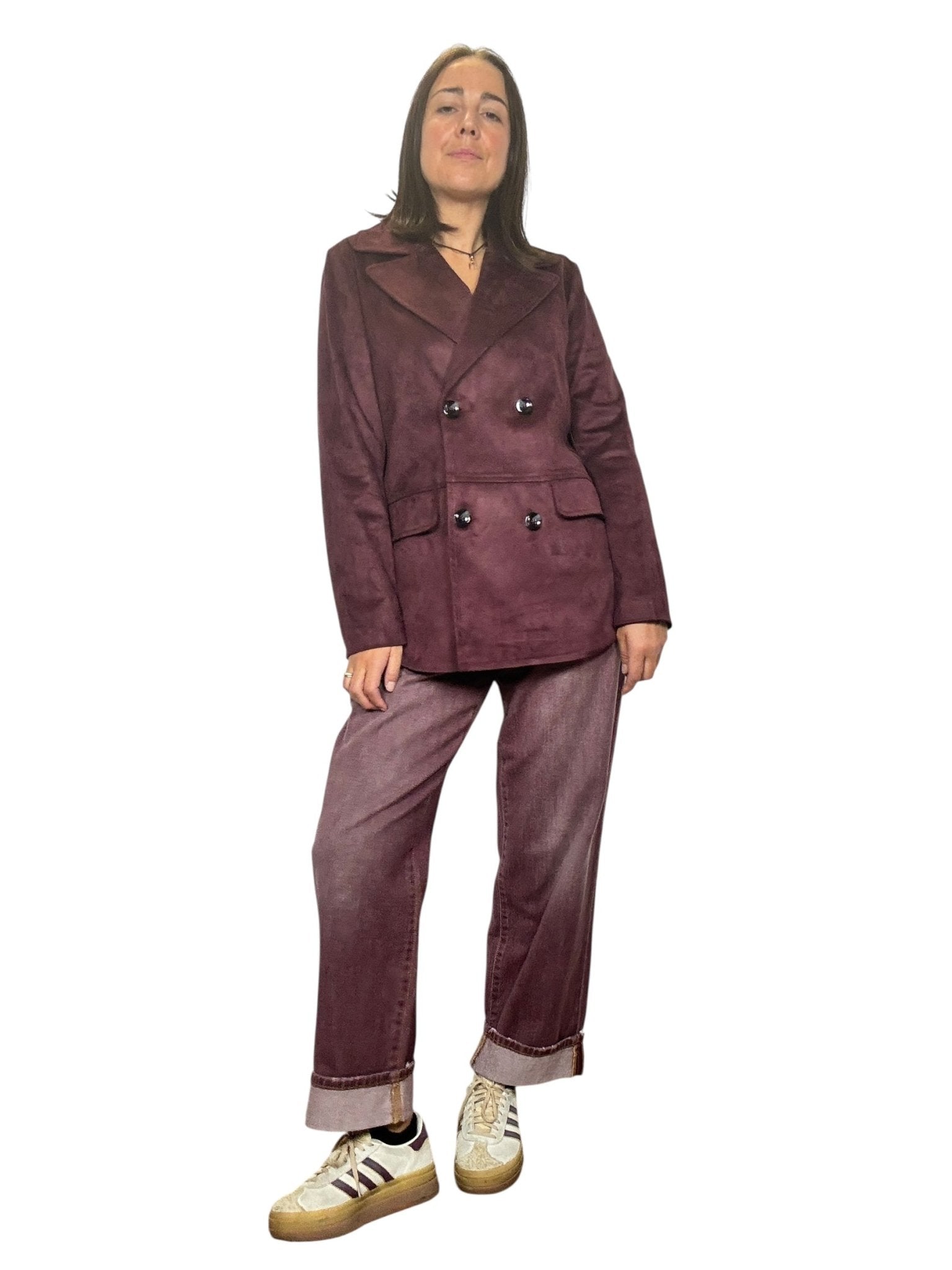 GIACCA A DOPPIOPETTO IN ECODAINETTO SUSY MIX - XE BLU ABBIGLIAMENTO