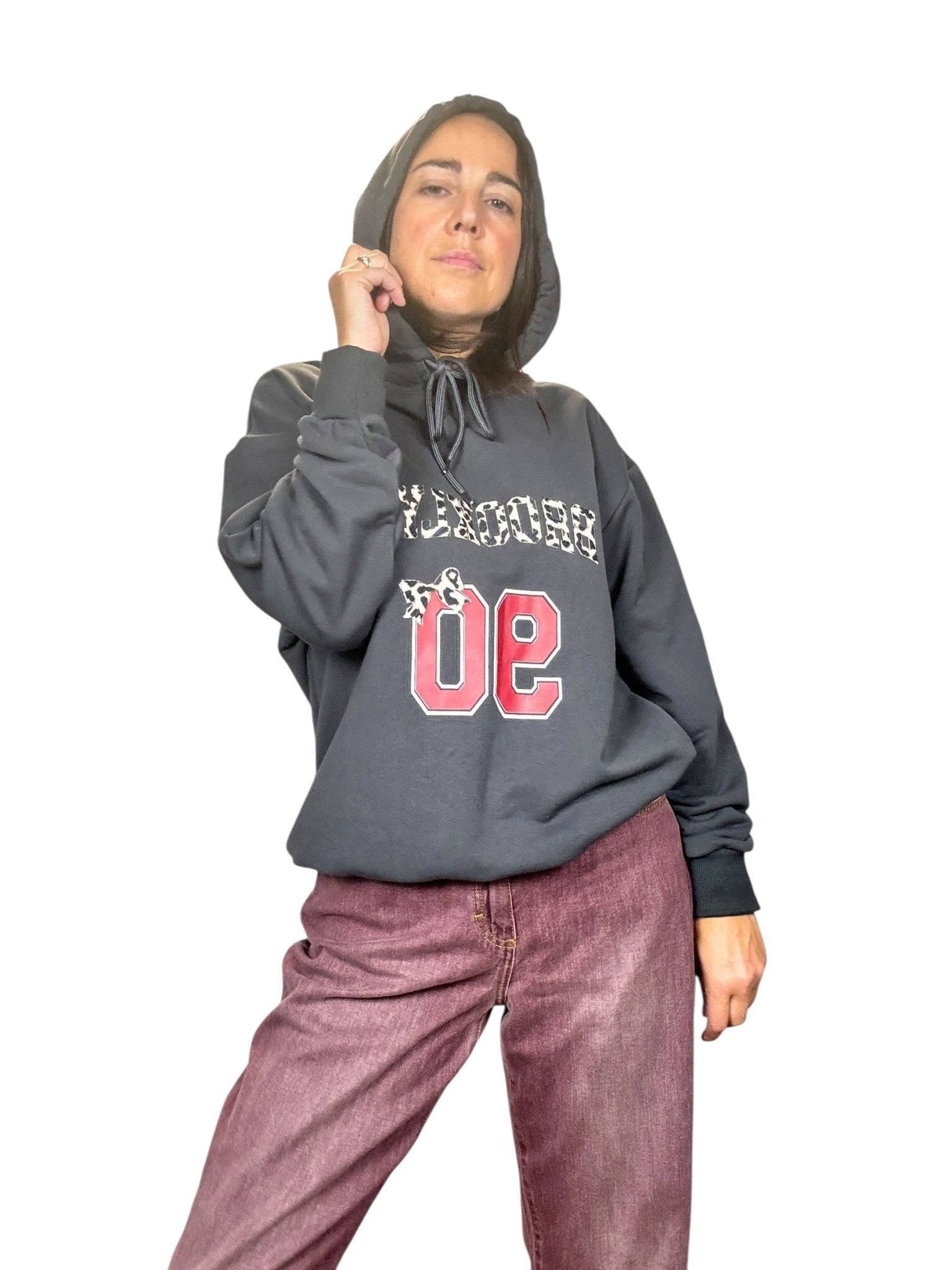 FELPA CON CAPPUCCIO SUSY MIX - XE BLU ABBIGLIAMENTO