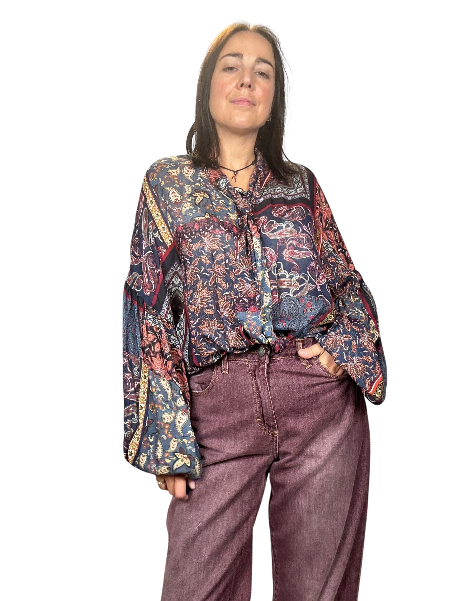 CAMICIA A FANTASIA CON CRAVATTA SUSY MIX