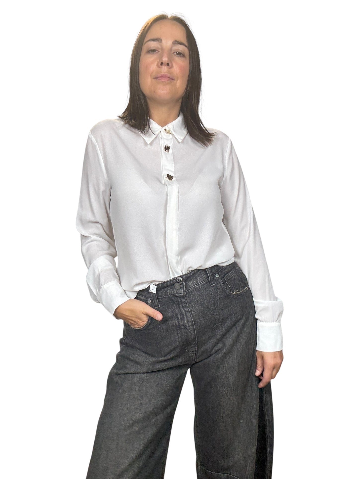 CAMICIA BOTTONI DORATI SUSY MIX